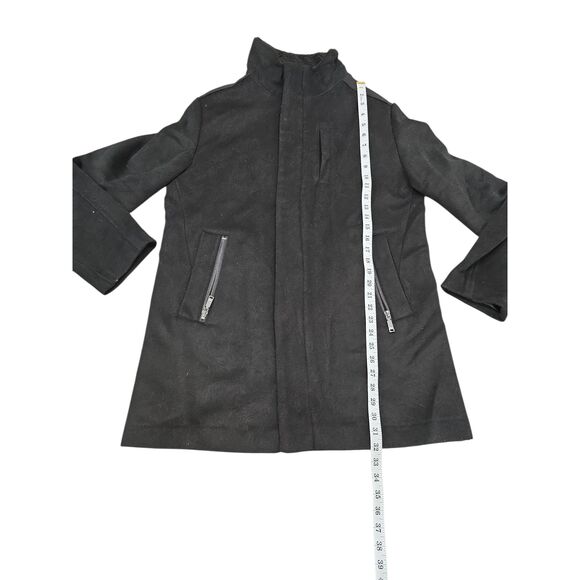 Vince Camuto Men’s Black Wool Blend Coat Size M NWT Zip Front Winter Jacket Faux - Picture 7 of 12